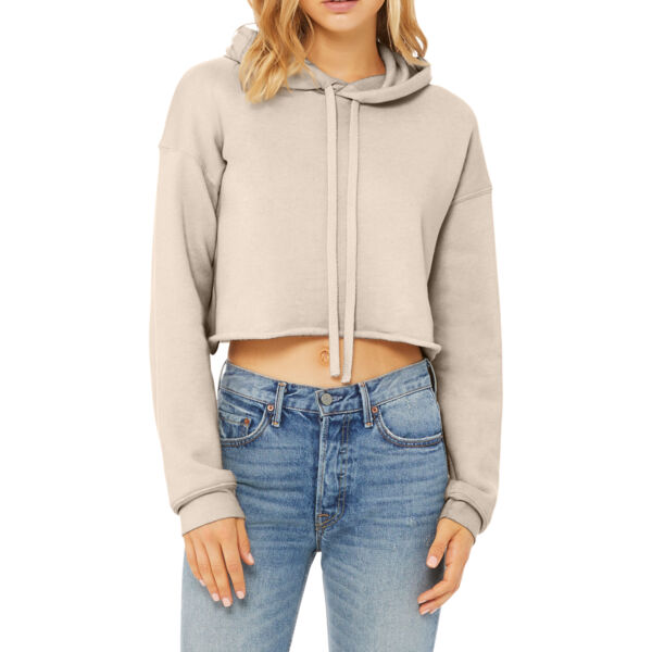 Bella + Canvas Women's Crop Fleece Hoodie 7502 Women's Crop Fleece Hoodie Thumbnail